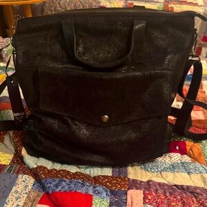 Latico Black Leather Backpack